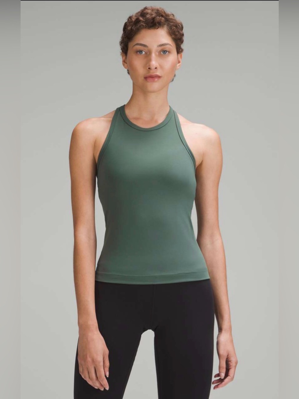 Lululemon Align Waist Length Racerback Tank, Dark Forest, Size 12, EUC!